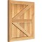 Ekena Millwork Framed Board-n-Batten Shutters w/Z-Bar, Rough Sawn Western Red Cedar, 21 1/2W x 23H, PR RBF06Z21X023RWR - alternate 3